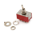 MTS-402 6A/125VAC 2A/250VAC 12 Pin 4PDT ON/ON 2 Position Mini Toggle Switch JR