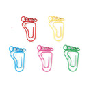 12Pcs Cute Foot Shaped Metal Bookmarker Paper Clip Memo Clips Office Supplies