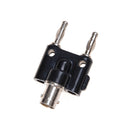 New BNC female jack to two dual Banana male plug RF adapter connector JR