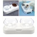 Plastic Clear Pet Food Bowl Puppy Elevated Stand Raised Dish Feeder Nonslip