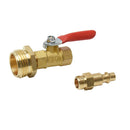 2pcs/set 3/4inch Female Winterize Blowout Adapter With Ball Valve 1/4inch Male
