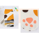Women's Cute Kitty Cat Paws Socks With Paw Pattern On Toes, Crew 4 Pair Set M7P1