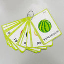 21 Kids Pocket Card Set Fruits Playing Flash Cards Fruit Name Education Learning