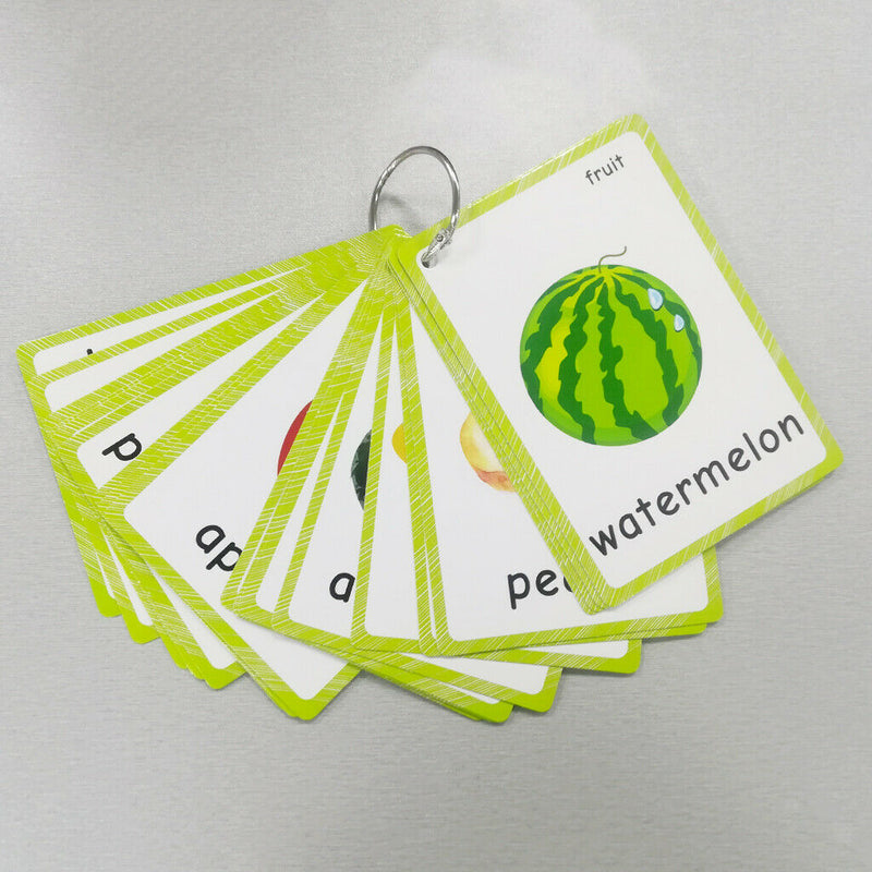 21 Kids Pocket Card Set Fruits Playing Flash Cards Fruit Name Education Learning
