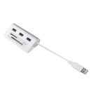 6 in 1 USB 3.0 HUB CF SD TF Card Reader 3 Ports USB Adapter for Laptop PC