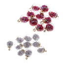 20x Mixed Accessories Glass Ball Charm Beaded Pendant DIY Jewelry Craft Gift