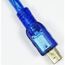 Blue Short USB 2.0 A Male to Mini 5 Pin B Male Data Charging Cable - 30CM OZ