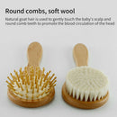 3pcs Baby Care Hair Brush Comb Set For Newborns Kids Home Wooden Soft Bristles