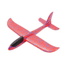 48Cm Hand Throw Lighting Up Flying Glider Plane Glow In The Dark Toys Foam