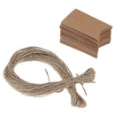 100X Blank Kraft Jewelry Price Wedding Label String Price Tags With String 20mME