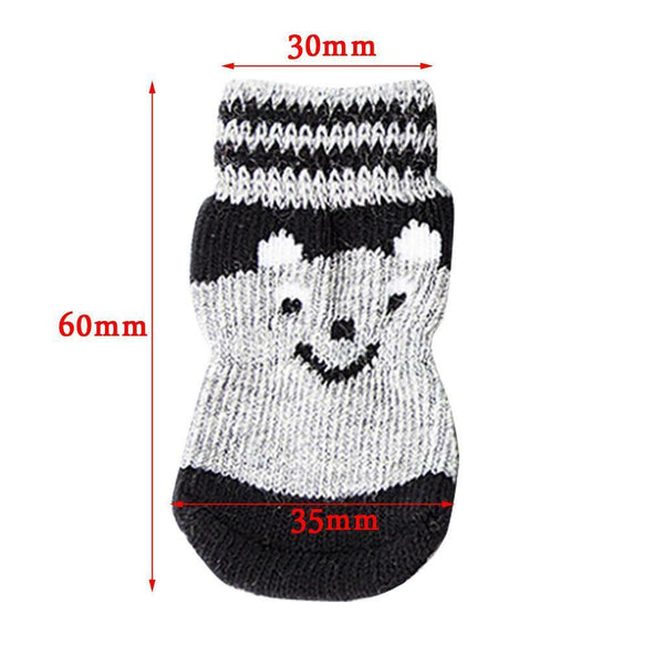 2Set Elastic Pet Puppy Socks Protect Pets Paw Non-slip Bottom Gifts Size S+L