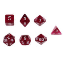 7Pcs Transparent Polygon Dices For Dungeons DND MTG RPG Gaming Dark Purple