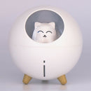 220ml Planet Cat Ultrasonic Air Humidifier Essential Oil Diffuser (White) A