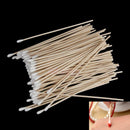 100Pcs Medical Swabs 6'' Long Wood Handle Sturdy Cotton Applicator Swab Q-tip