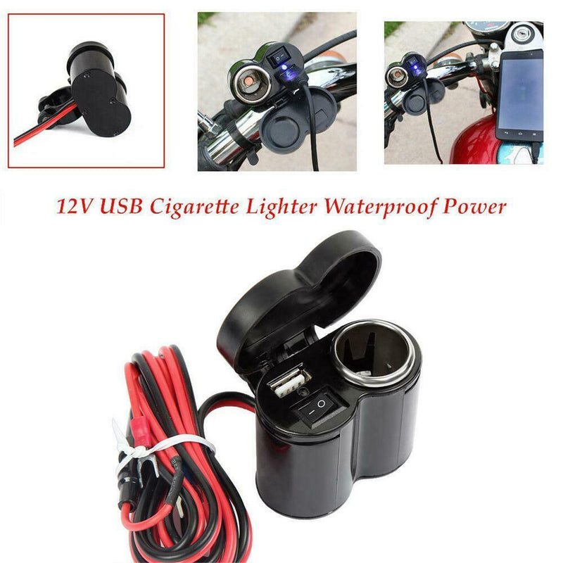Useful USB Lighter Waterproof Power Port Outlet Socket For ATV Boat