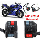 Pair DC 12V Motorcycle 7/8" Handlebar Horn Turn Signals Electrical Start Swi 3C