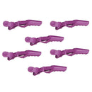 6Pcs Professional Hair Sectioning Clips Duckbill Clamp Extra Large Purple