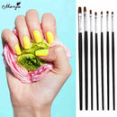 7pcs/set Nail Art Gel Design Pen PaInting Polish Brush Dotting Drawing To ZFH