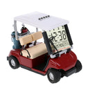 Portable Mini Simulation Golf Cart Clock Game Souvenir Golfer Gift Home Office