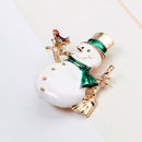 Fashion Christmas Snowman Shape Brooch Pin Dress Scarf Handbag Accessory Del