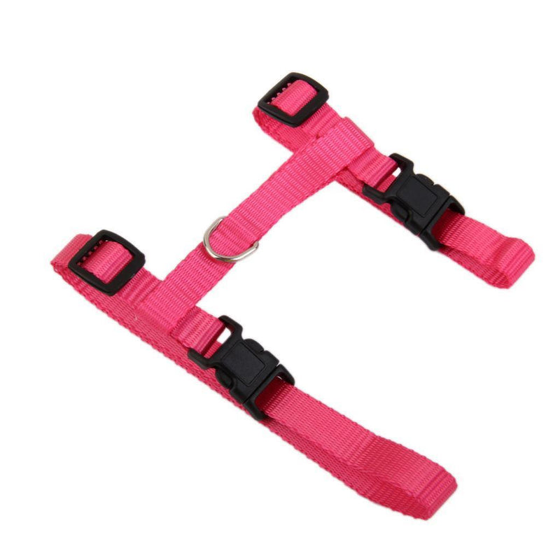 Adjustable Pet Cat Belt Nylon Leash Collar Harness Strap Rope with lead Pink