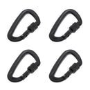 4Pcs Screw Lock Carabiner Durable Durable Hooks Clip for Camping Traveling