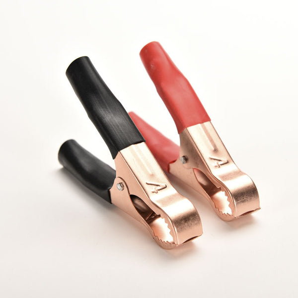 2X Red&Black Car Battery Test Lead Clip Crocodile Alligator Clamps 50A 80mm  JR