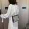 Au2pcs/set Women Woolen Shoulder Messenger Bag Chain Handbag Clutch (Black)