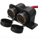 In Car 12V Waterproof Double Cigar Cigarette Lighter Socket Charger Adapt W2L6