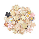 40 Mixed Enamel Alloy Daisy Flowers Pendant Charms DIY Jewelry Accessories CA