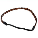 Braided hair headband hair headwrap (brown) J1Q7