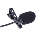 1Pc Portable Microphone Condenser Clip-on Lapel Lavalier Wired Mic 3.5mm JackTE