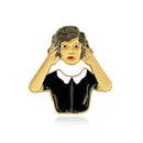 Creative Clothing Bags Alloy Badge Women Men Portrait Drip Brooches Jewelry