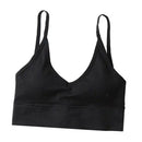 2PCS Fashion V Neck Padded Bralette Beach Comfort Bra Crop Top