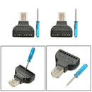 RJ45 Ethernet Male To 8 Pin AV Terminal Screw Converter Block Plug CCTV Accessor
