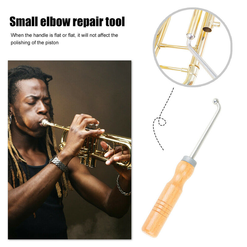 Professional Solid Wood Handle Repair Tool Trumpet Elbow Maintenance Care