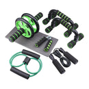 7x Premium Ab Roller Wheels Home Push Up Bars Stands Knee Pad Training