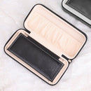 Small Travel Jewelry Box,Rings Cufflinks Tie Clip Organizer,Zipper Closure