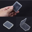 10PCS Transparent Standard CF Memory Card Case Holder Boxes Storage Plastic TE