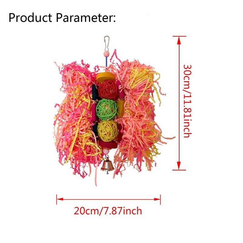 1 Pcs Bird Parrot Toys Natural Wood Bird Swing Climbing Chewing Standing Ha