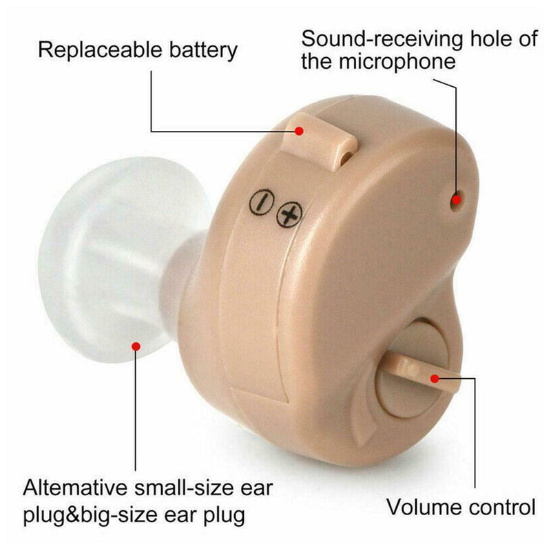 1PC Mini invisible Hearing Aid Digital Hearing Sound Voice Amplifier In-Ear NEW