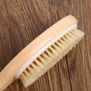 Full Body Natural Bristle Dry Skin Exfoliation Brush massager Cleaner Scrubber*