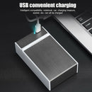 Rechargeable Cigarette Case Dispenser Storage Box Holder with USB Lighter Case