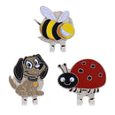 3x Golf Ball Marker &  Golf Hat Cap Visor Clip For Any Men Women Golfer