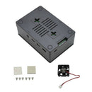 For Raspberry Pi 4B 3.5 Inch Protective ABS Case with Cooling Fan Support D
