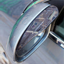 2x Black Car Rearview Mirror Rain Water Rainproof Eyebrow Cover Side Shield  NTO