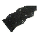 Ladies Type fabric lace Wide Stretch Headband Retro cotton scarf Black