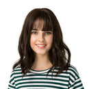 14" Short Bob Shoulder Length Wavy Curly Natural Full Hair Wigs With Neat Air