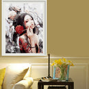 30x40cm Sexy Girl DIY Paint By Numbers Kit Oil Painting Canvas