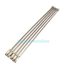 5PCS 15cm Stainless Steel Wire Keychain Cable Key Ring Chains for Outdoor Hiking